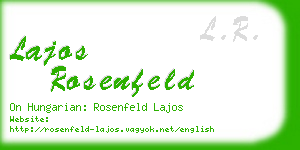 lajos rosenfeld business card
